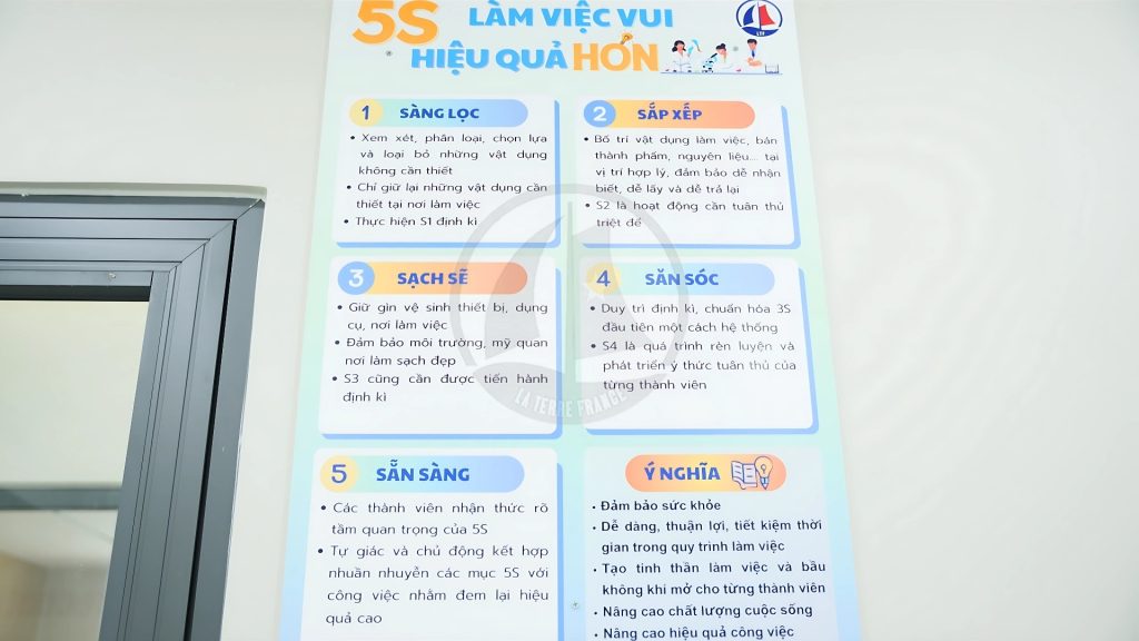 Trang Chủ 7 Nhà máy dược mỹ phẩm La Terre France giá trị cốt lõi 5S